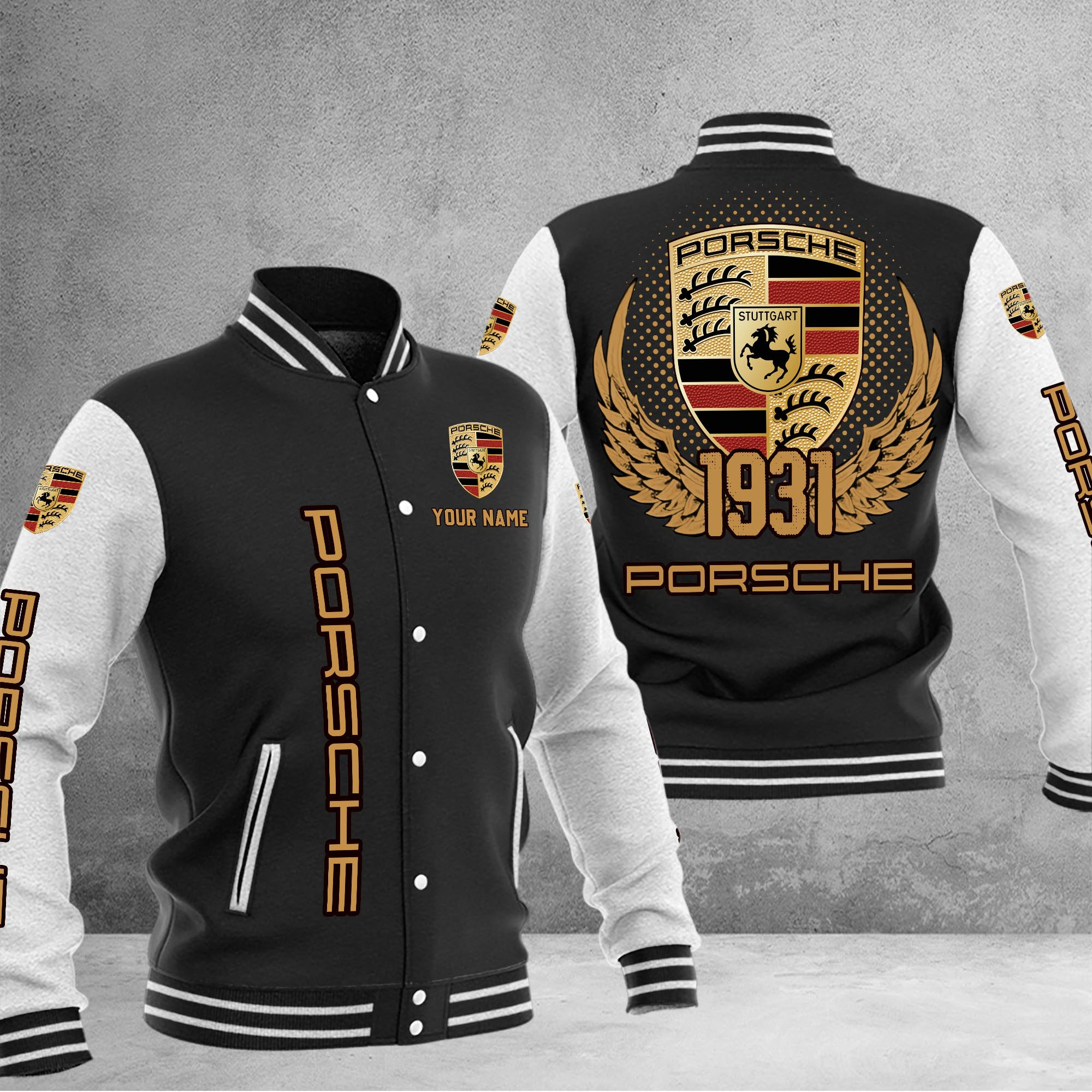 Porsche DMHJ1072 Baseball Jacket Multicolor