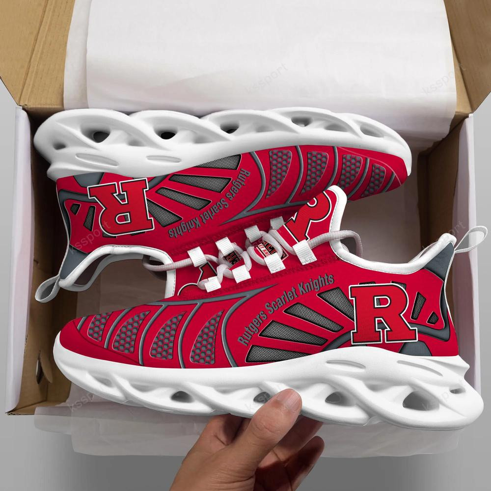 Rutgers Scarlet Knights Max Soul Clunky, Black And White Running Shoes