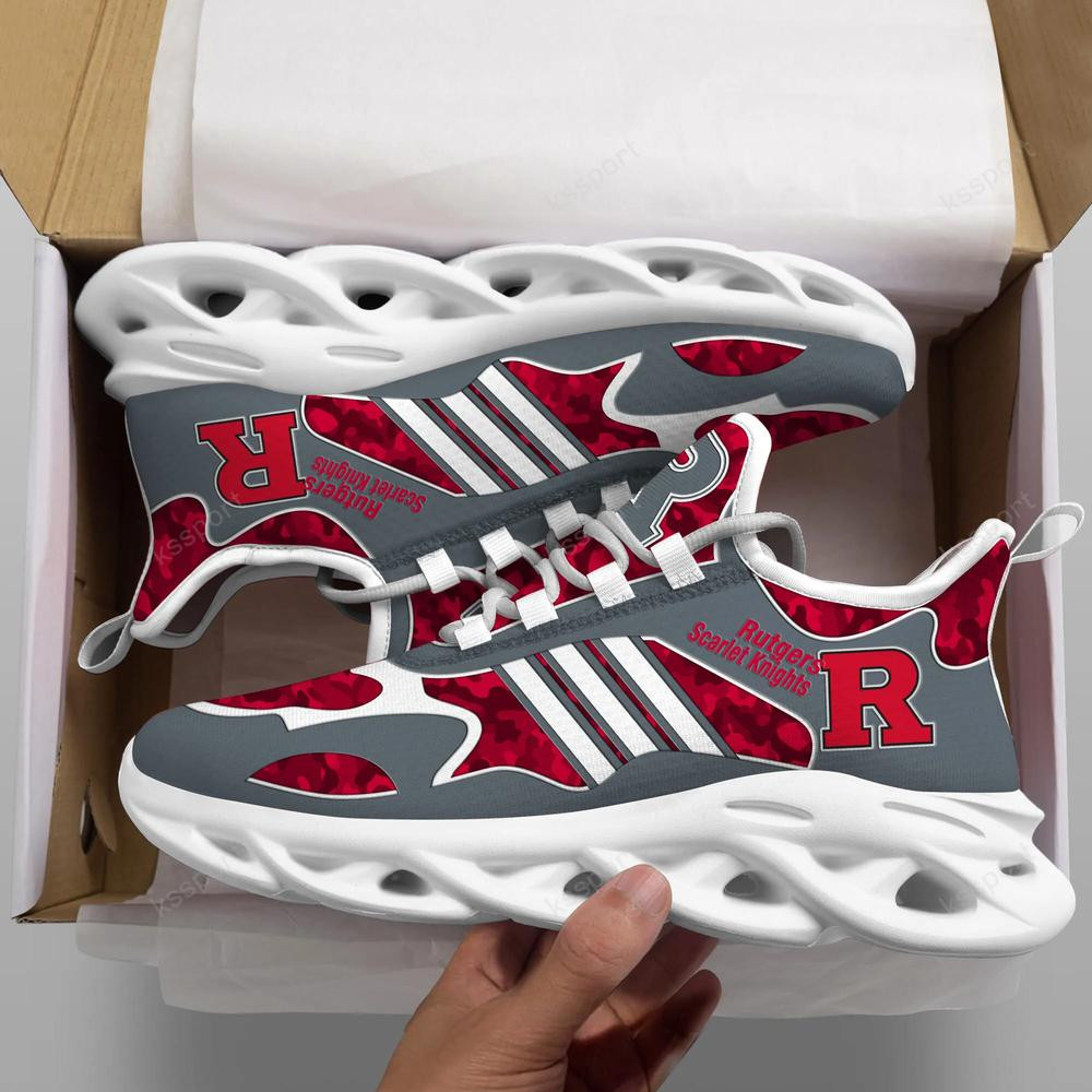 Rutgers Scarlet Knights Max Soul Clunky, Camo Running Sneakers For Fan Ever