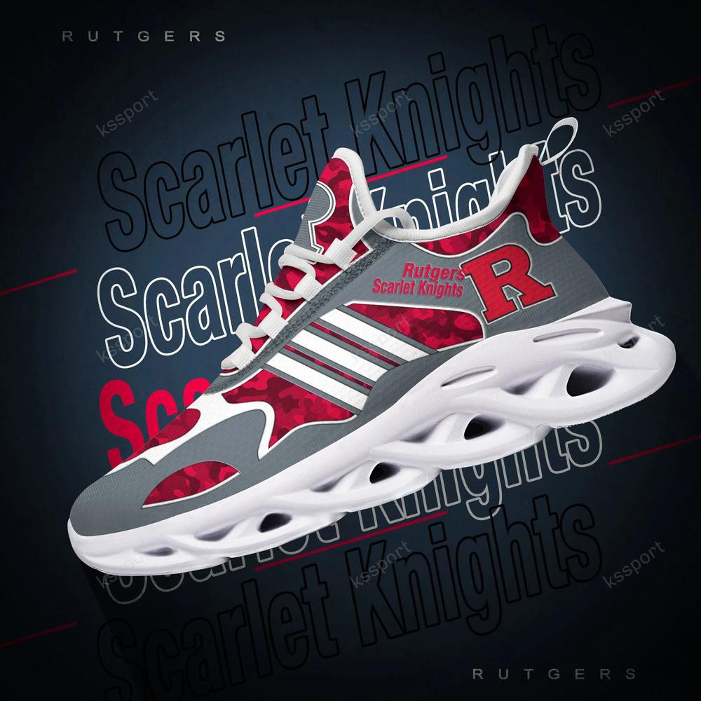 Rutgers Scarlet Knights Max Soul Clunky, Camo Running Sneakers For Fan Ever