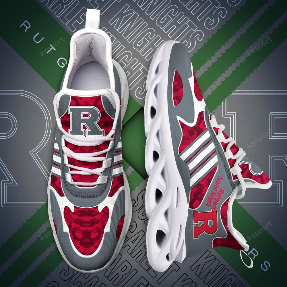 Rutgers Scarlet Knights Max Soul Clunky, Camo Running Sneakers For Fan Ever