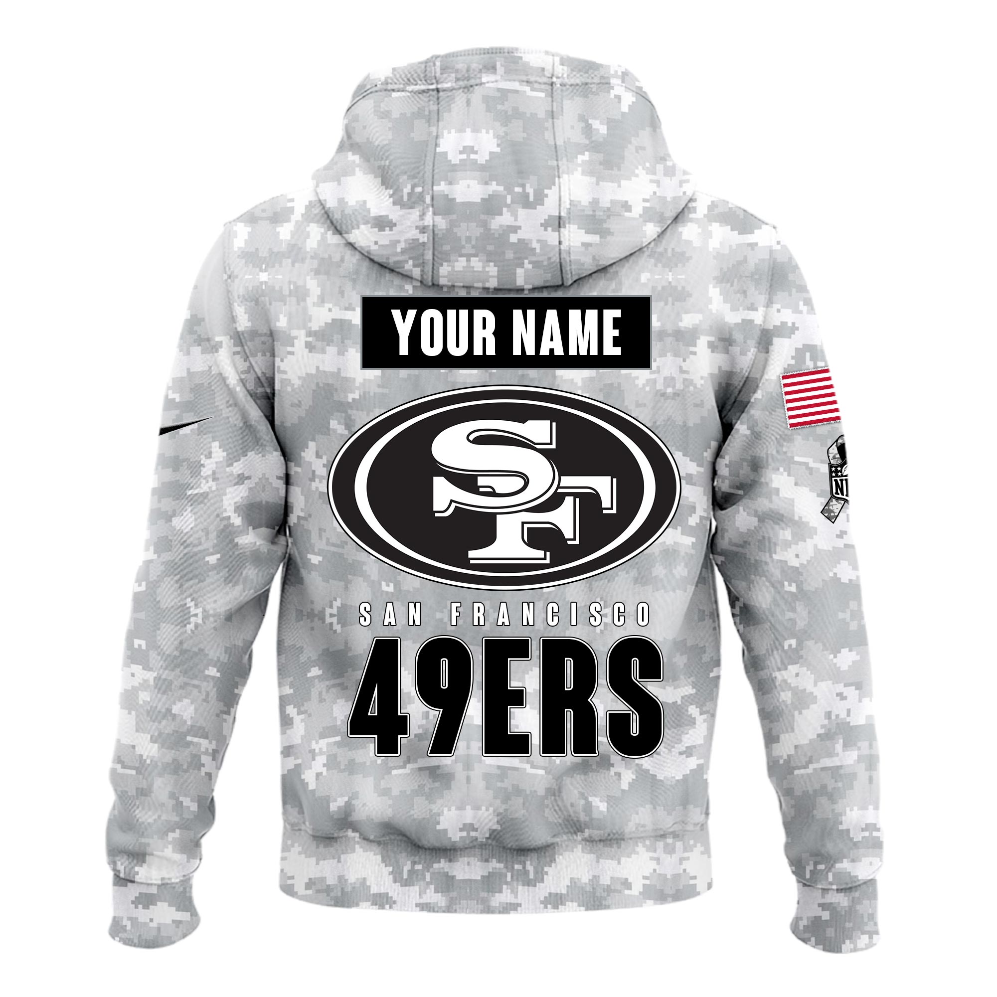 San Francisco 49ers Arctic Camo Salute to Service Club Hoodie 2024