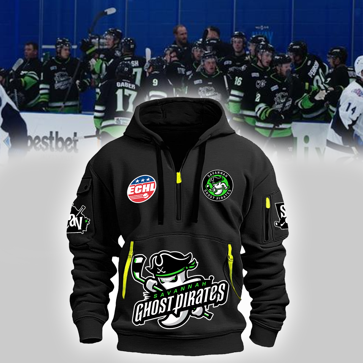 Savannah Ghost Pirates New Hoodie (Black)