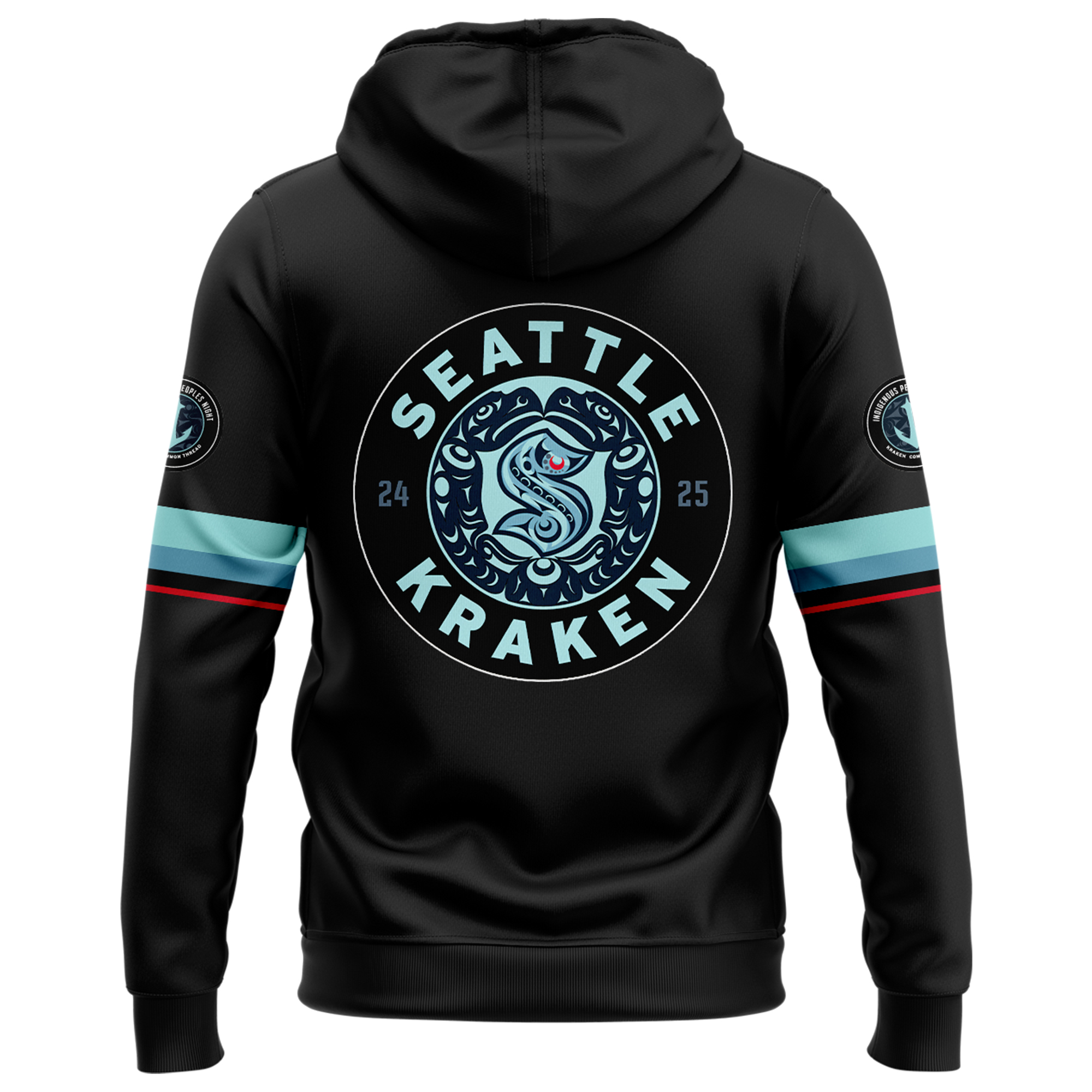 Seattle Kraken Indigenous Peoples Night Black Zip Hoodie