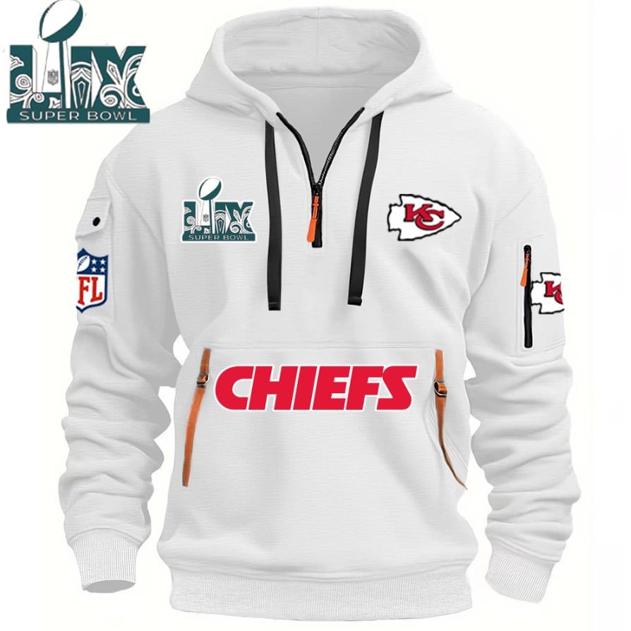 SPECIAL IN 2025 SUPER BOWL - Kansas City Chiefs - HOODIE HALF ZIPPER - QTA405111381