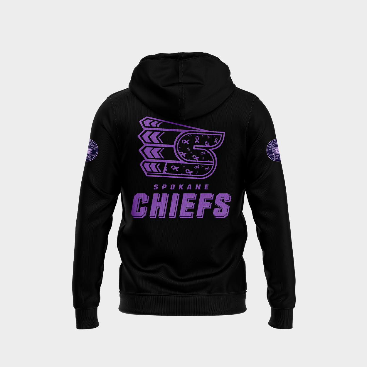Spokane Chiefs Hockey Fight Cancer Hoodie