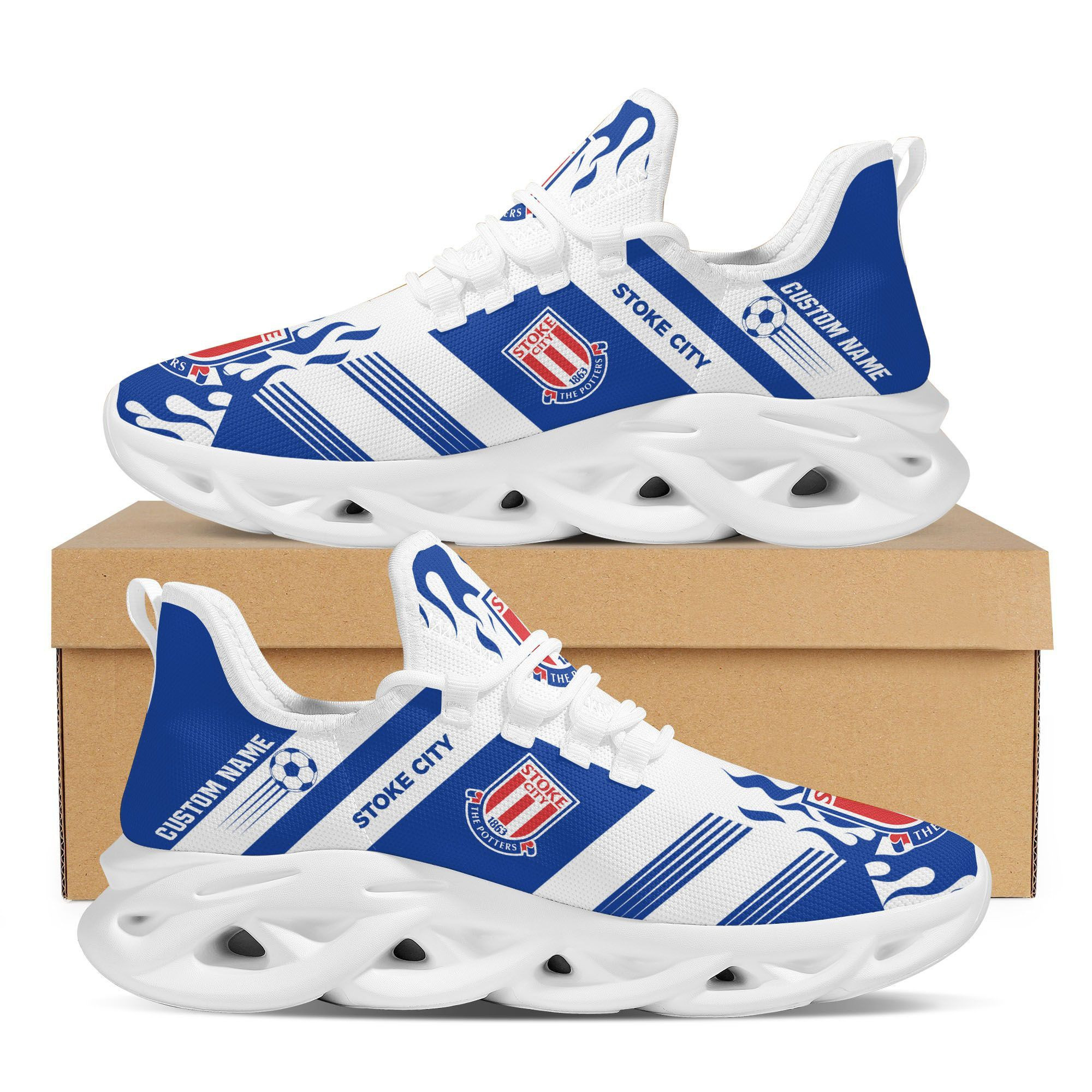Stoke City Custom Personalized Max Soul Sneakers Shoes