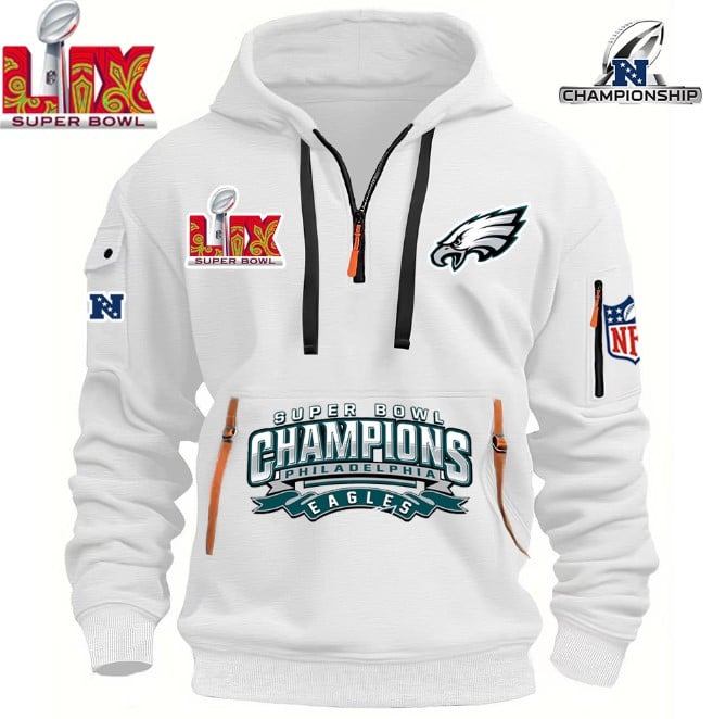 SUPER BOWL - Philadelphia Eagles - HOODIE HALF ZIPPER - QTA405111367