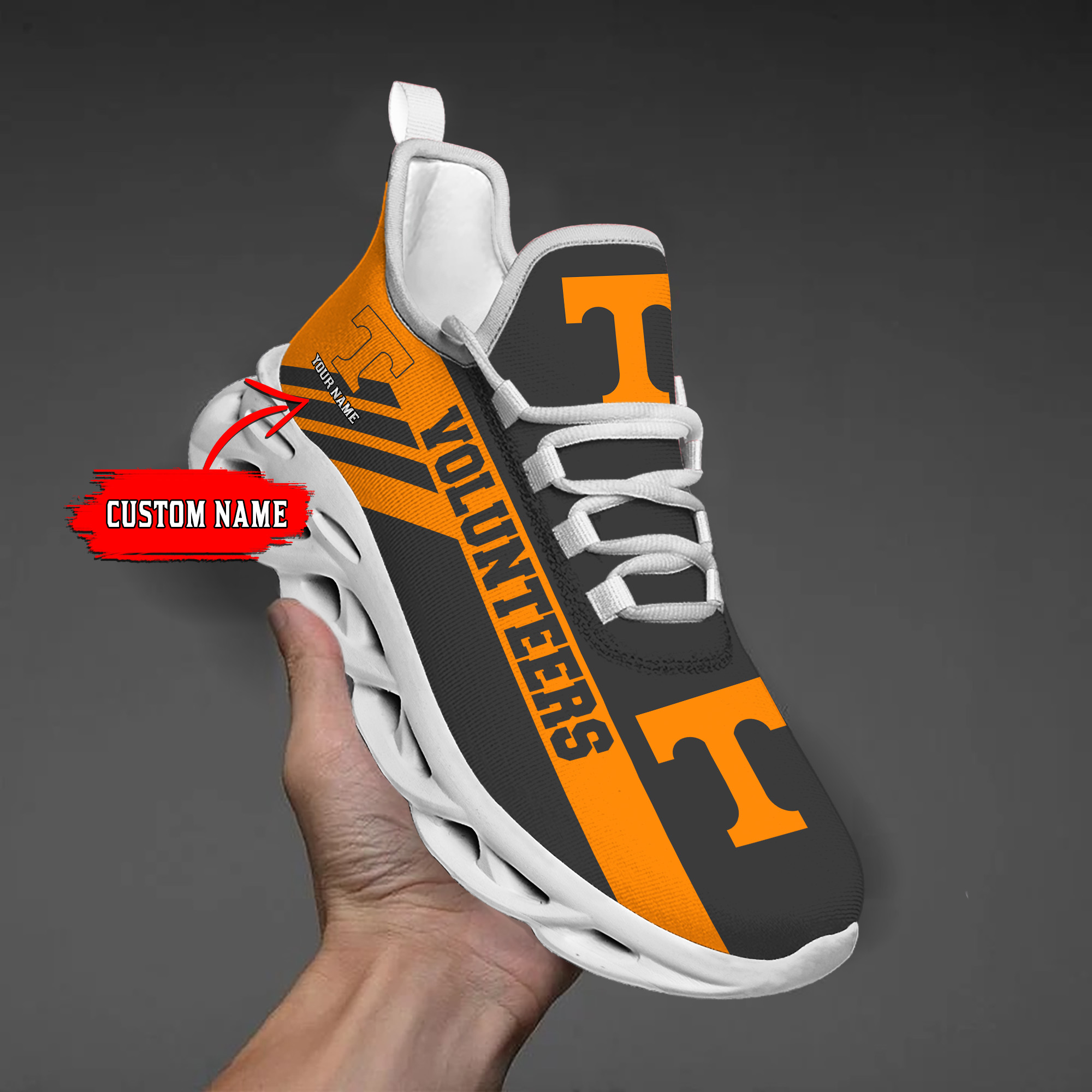 Tennessee Volunteers Custom Name PERSONALIZED MAX SOUL SHOES DS004