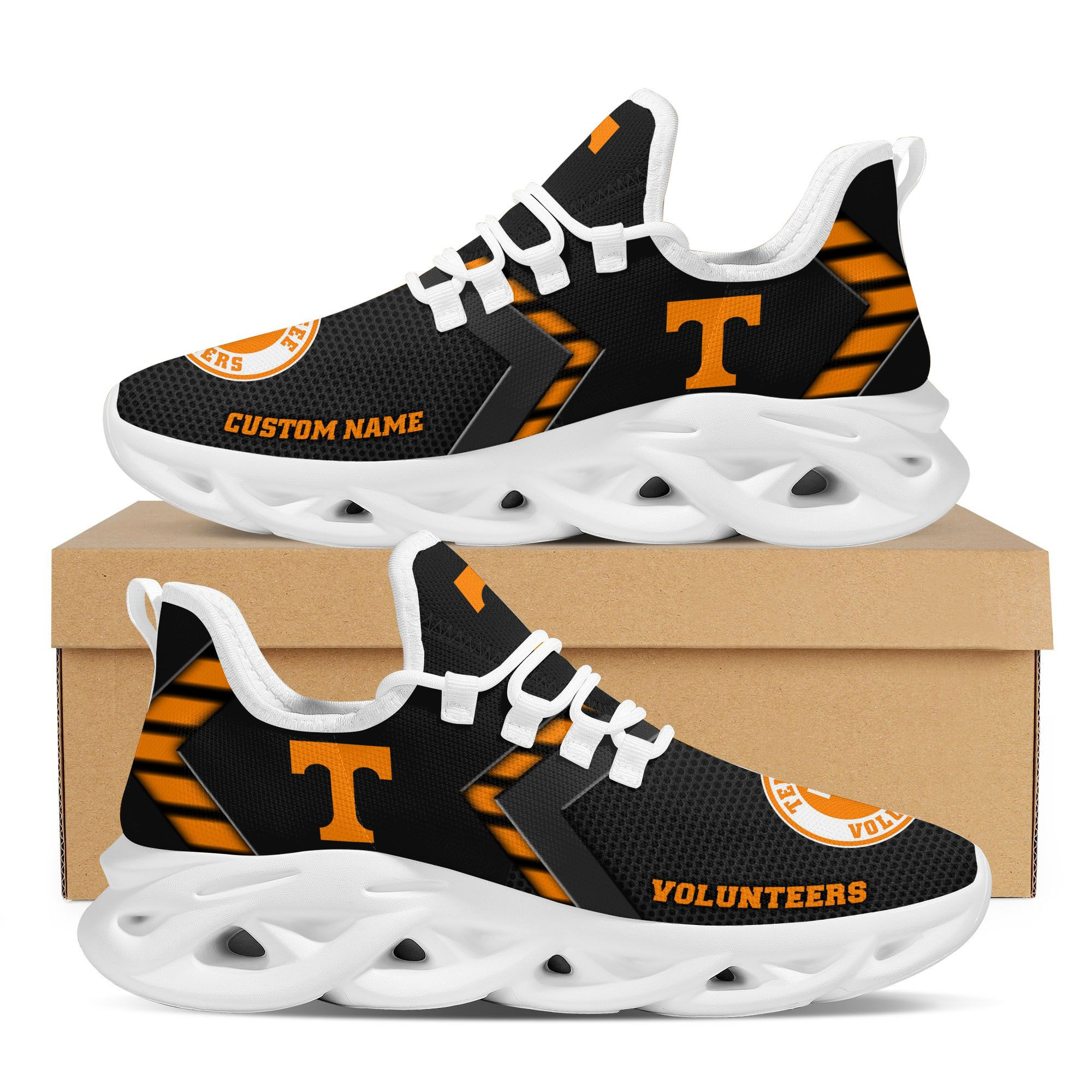 Tennessee Volunteers Custom Name Personalized Sporty Max Soul Sneakers Shoes