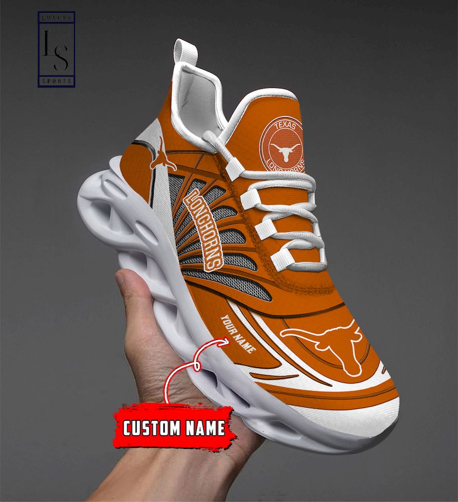 Texas Longhorns Custom Name Max Soul Shoes