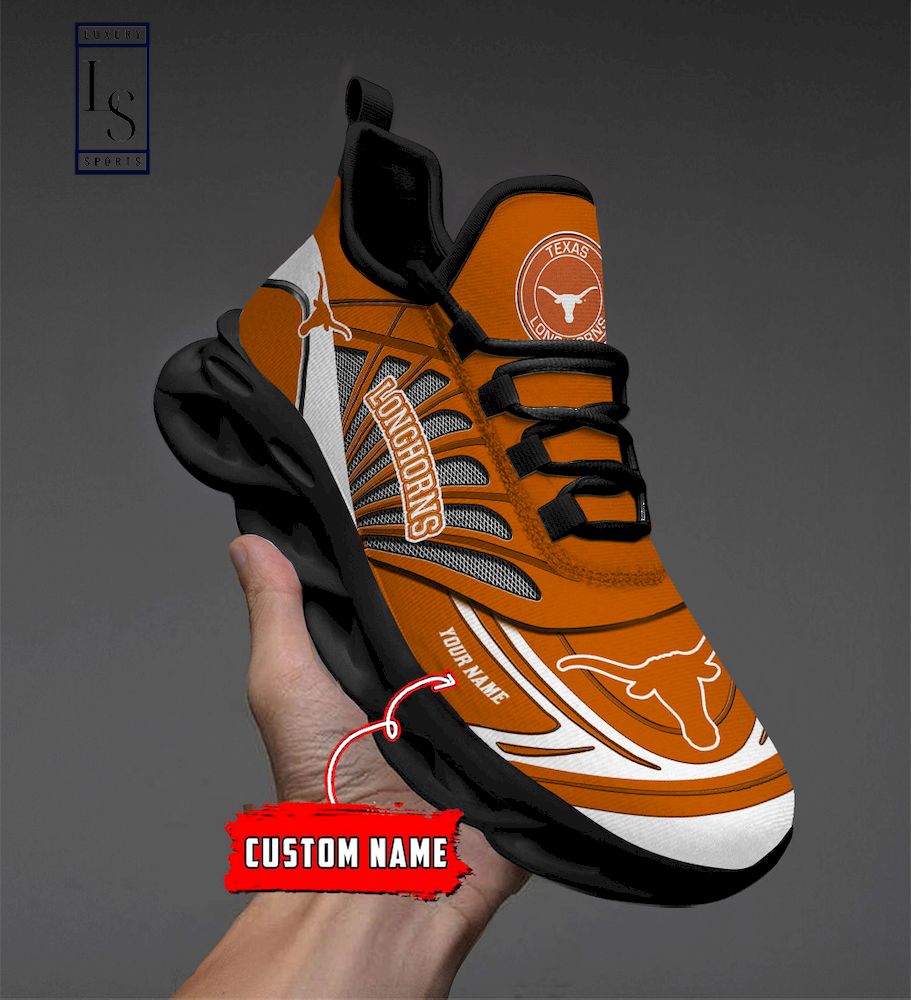 Texas Longhorns Custom Name Max Soul Shoes