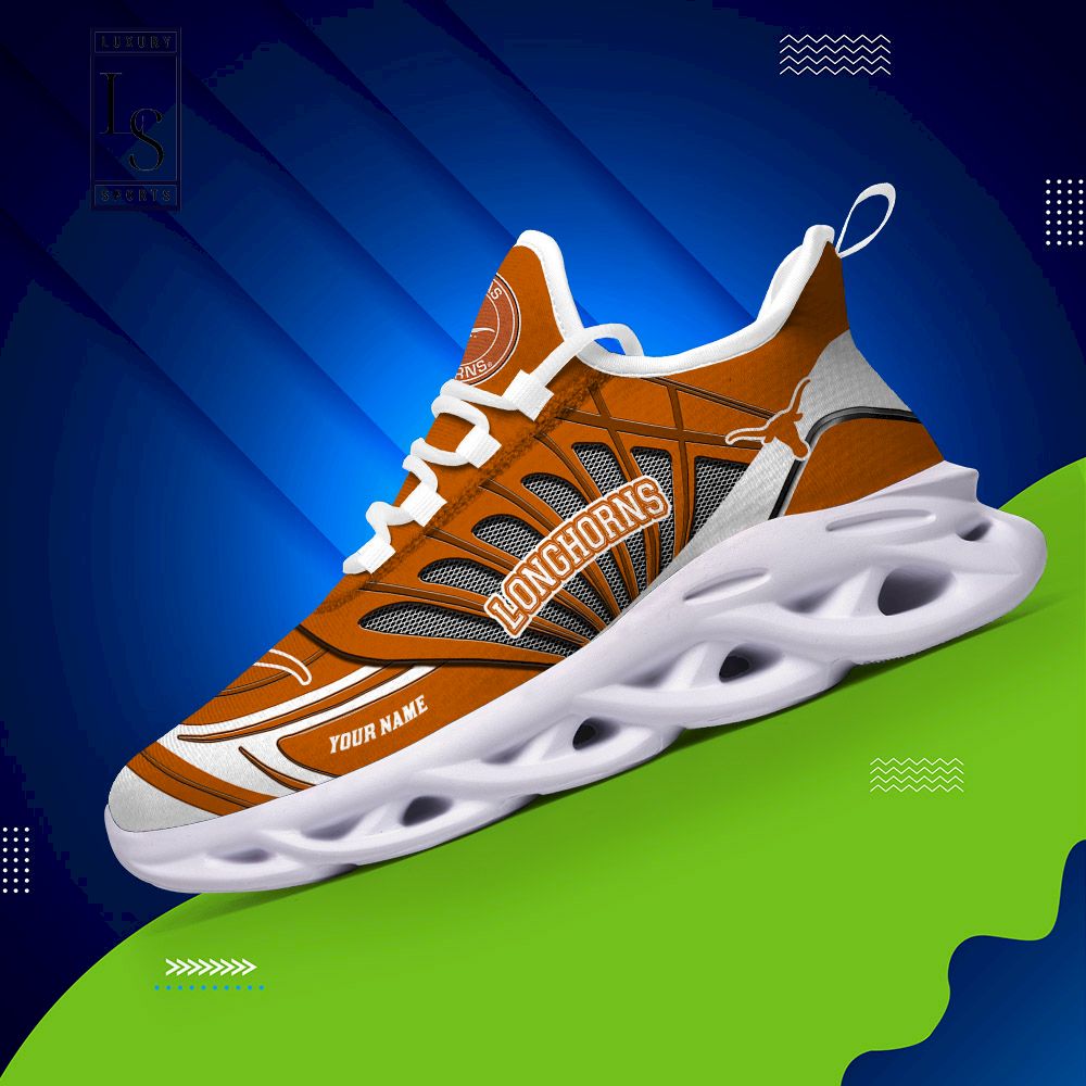Texas Longhorns Custom Name Max Soul Shoes