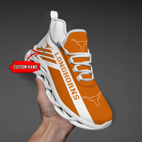 Texas Longhorns Custom Name PERSONALIZED MAX SOUL SHOES DS004