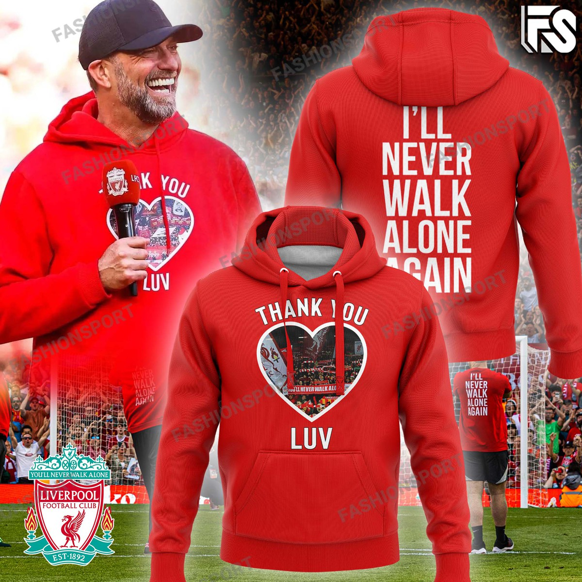 Thank you for everything declared Jürgen Hoodie