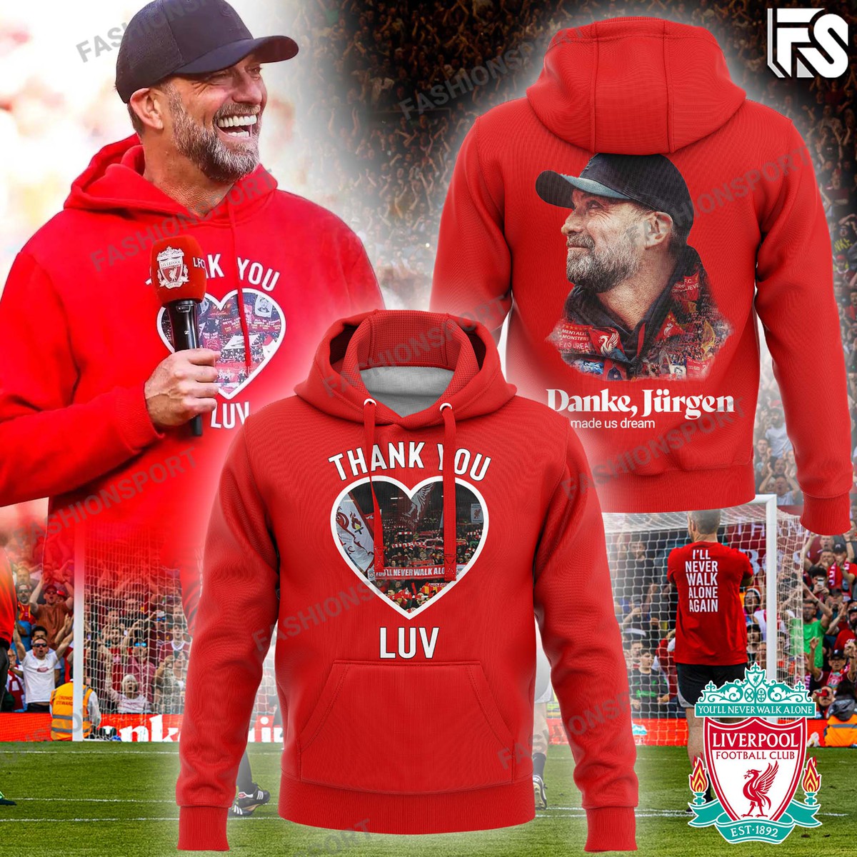 Thank you for everything declared Jürgen Hoodie