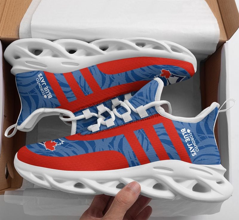 Toronto Blue Jays Leaf and Stripe Pattern Men's and Women's Max Soul Shoes NLA61261