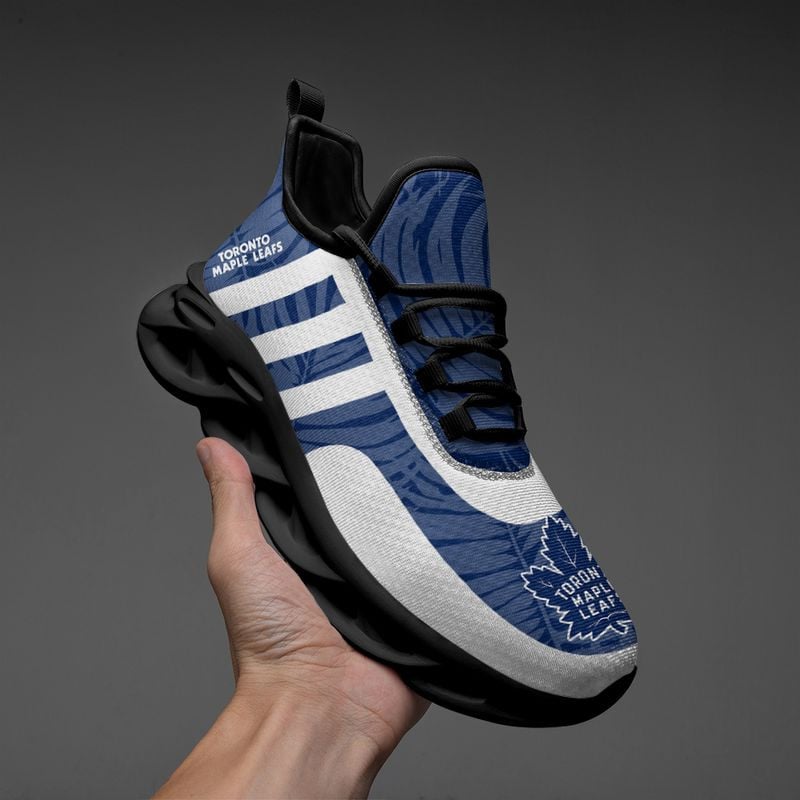 Toronto Maple Leafs Leaf and Stripe Pattern Men's and Women's Max Soul Shoes NLA61267