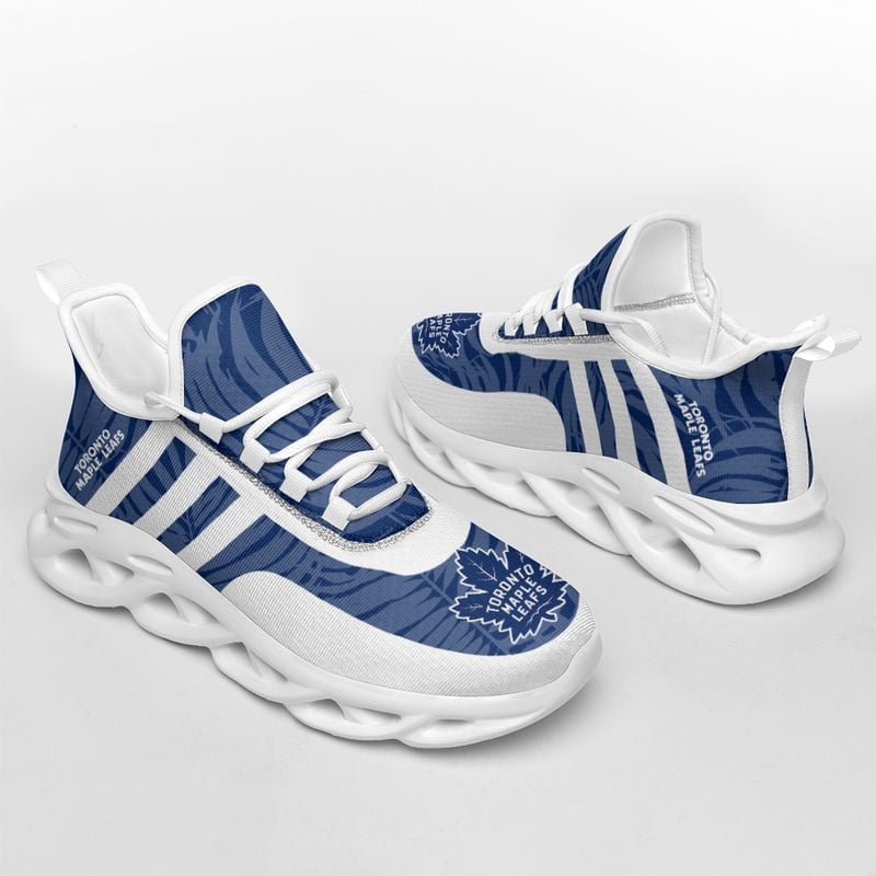 Toronto Maple Leafs Leaf and Stripe Pattern Men's and Women's Max Soul Shoes NLA61267