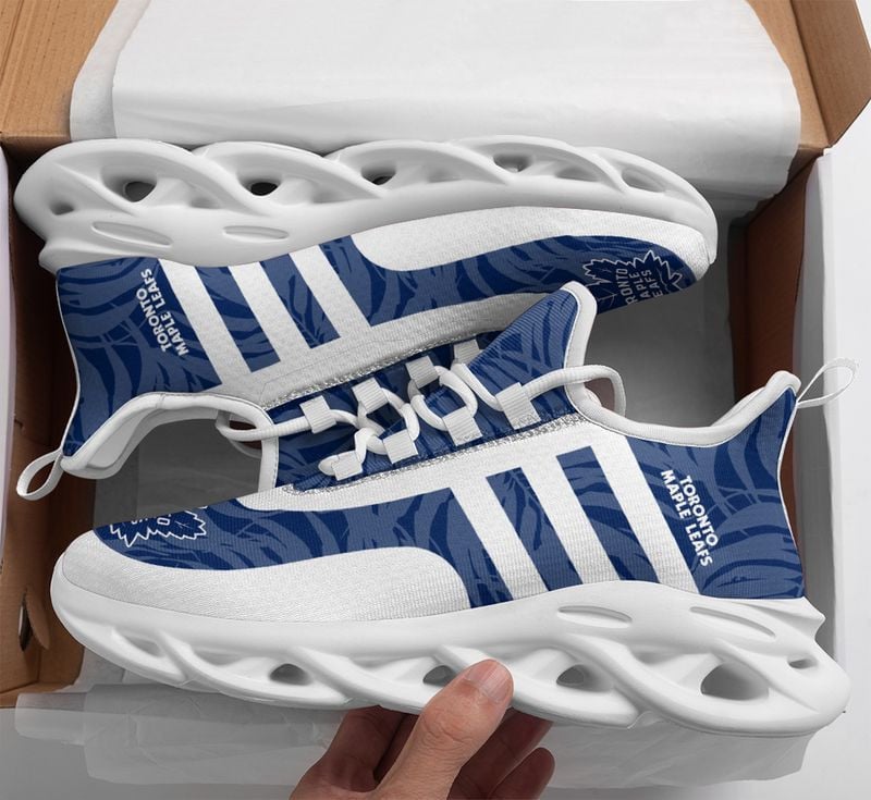 Toronto Maple Leafs Leaf and Stripe Pattern Men's and Women's Max Soul Shoes NLA61267