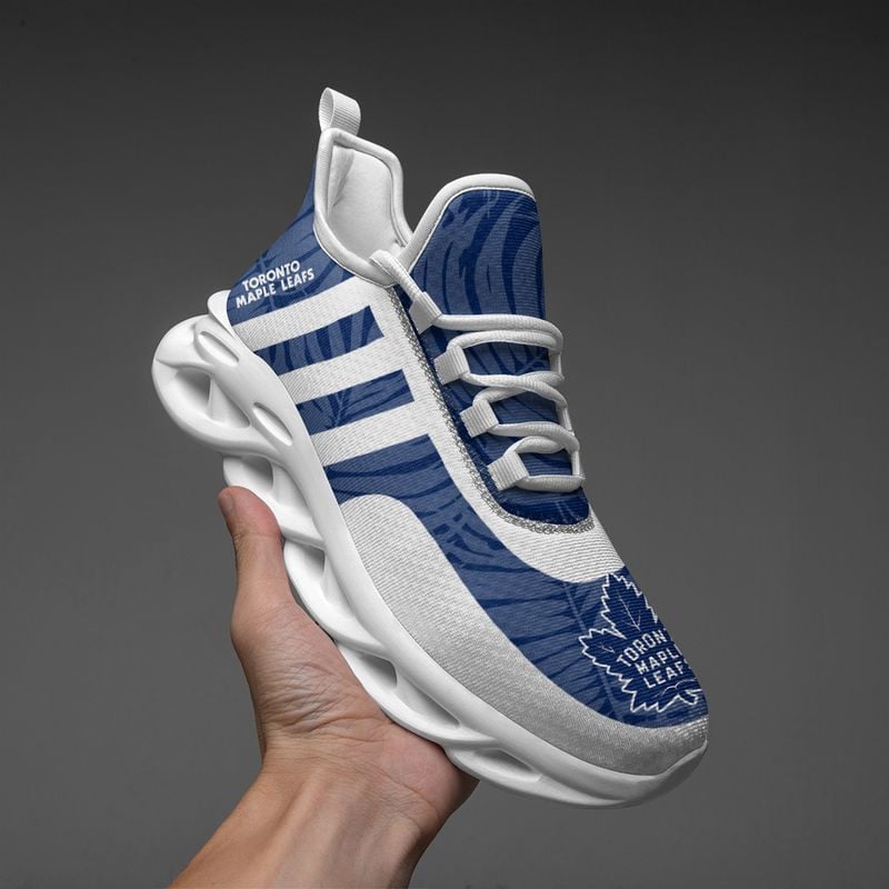 Toronto Maple Leafs Leaf and Stripe Pattern Men's and Women's Max Soul Shoes NLA61267