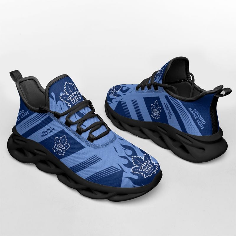 Toronto Maple Leafs Stripe and Fire Pattern Max Soul Shoes NEW019667