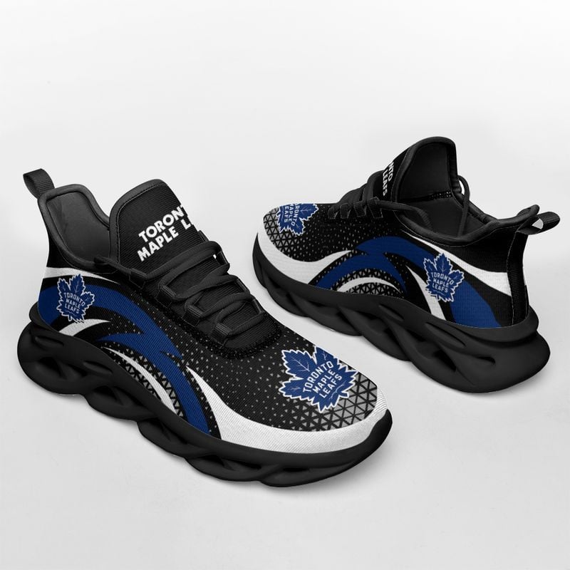 Toronto Maple Leafs Triangle Abstract Pattern Max Soul Shoes NEW054567