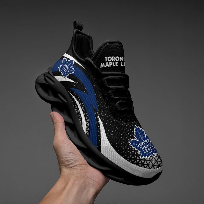 Toronto Maple Leafs Triangle Abstract Pattern Max Soul Shoes NEW054567