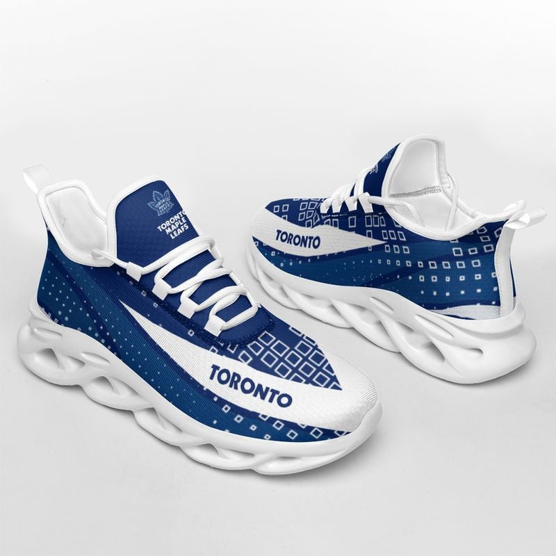 Toronto Maple Leafs Wavy Pattern Print Max Soul Shoes NLA017567