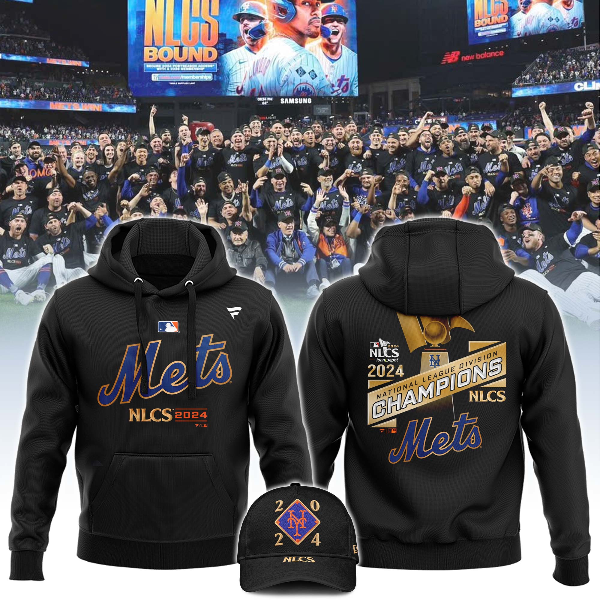 Unisex NYM Black NLCS Hoodie