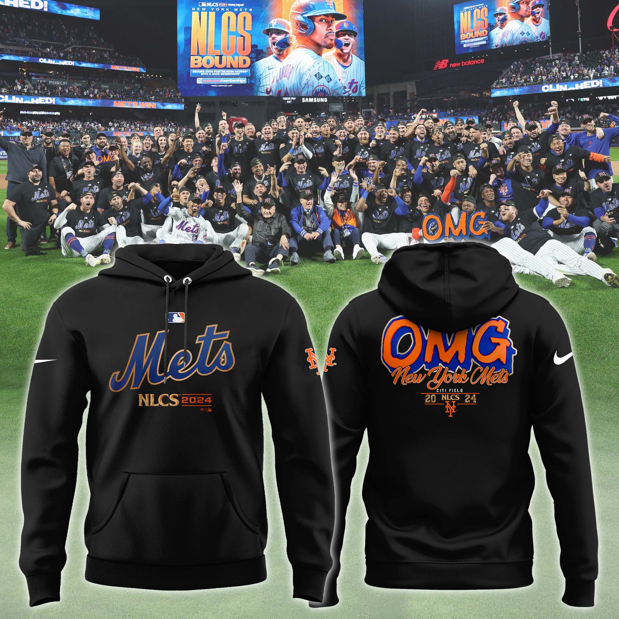 Unisex NYM Black NLCS Hoodie