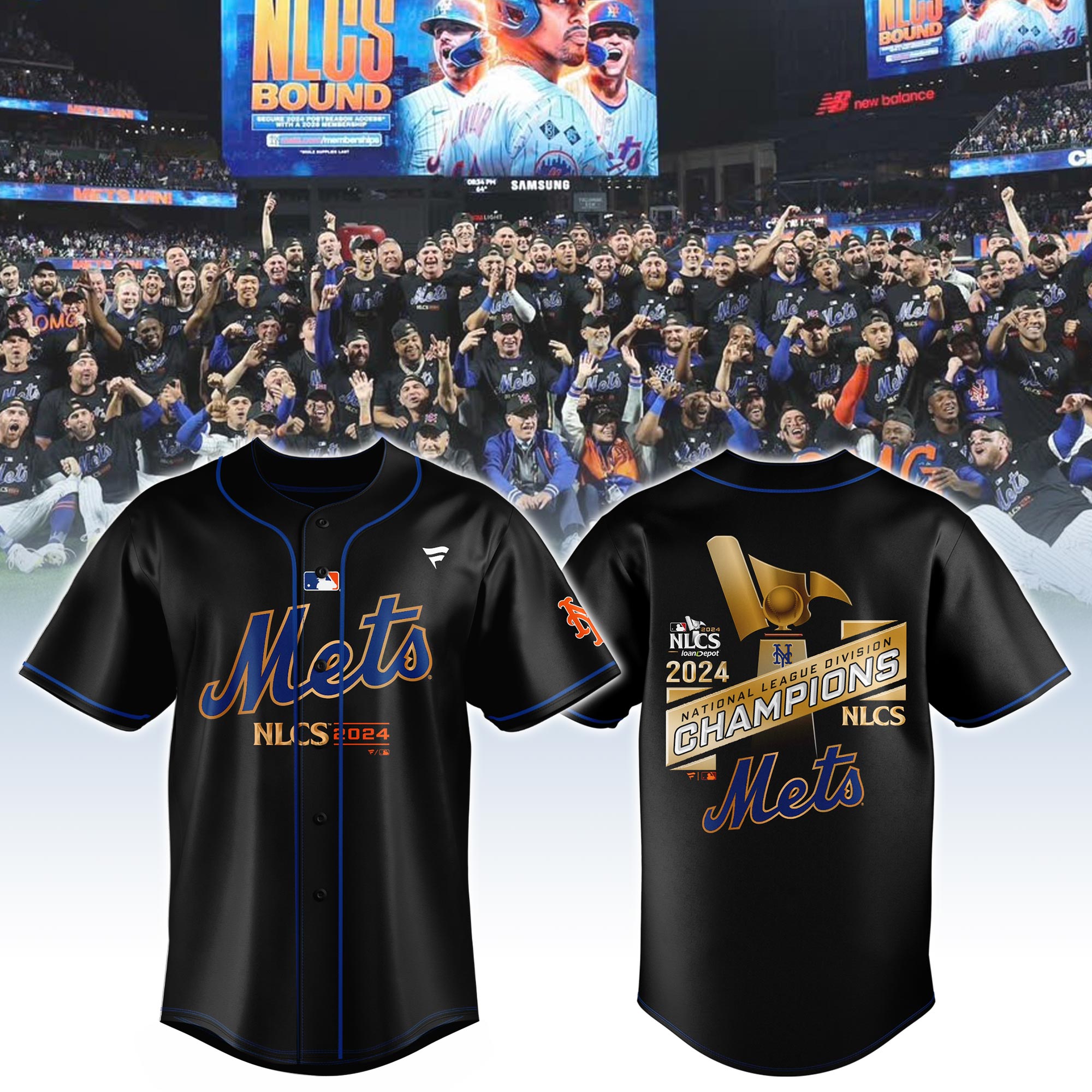 Unisex NYM Black NLCS  Jersey   3