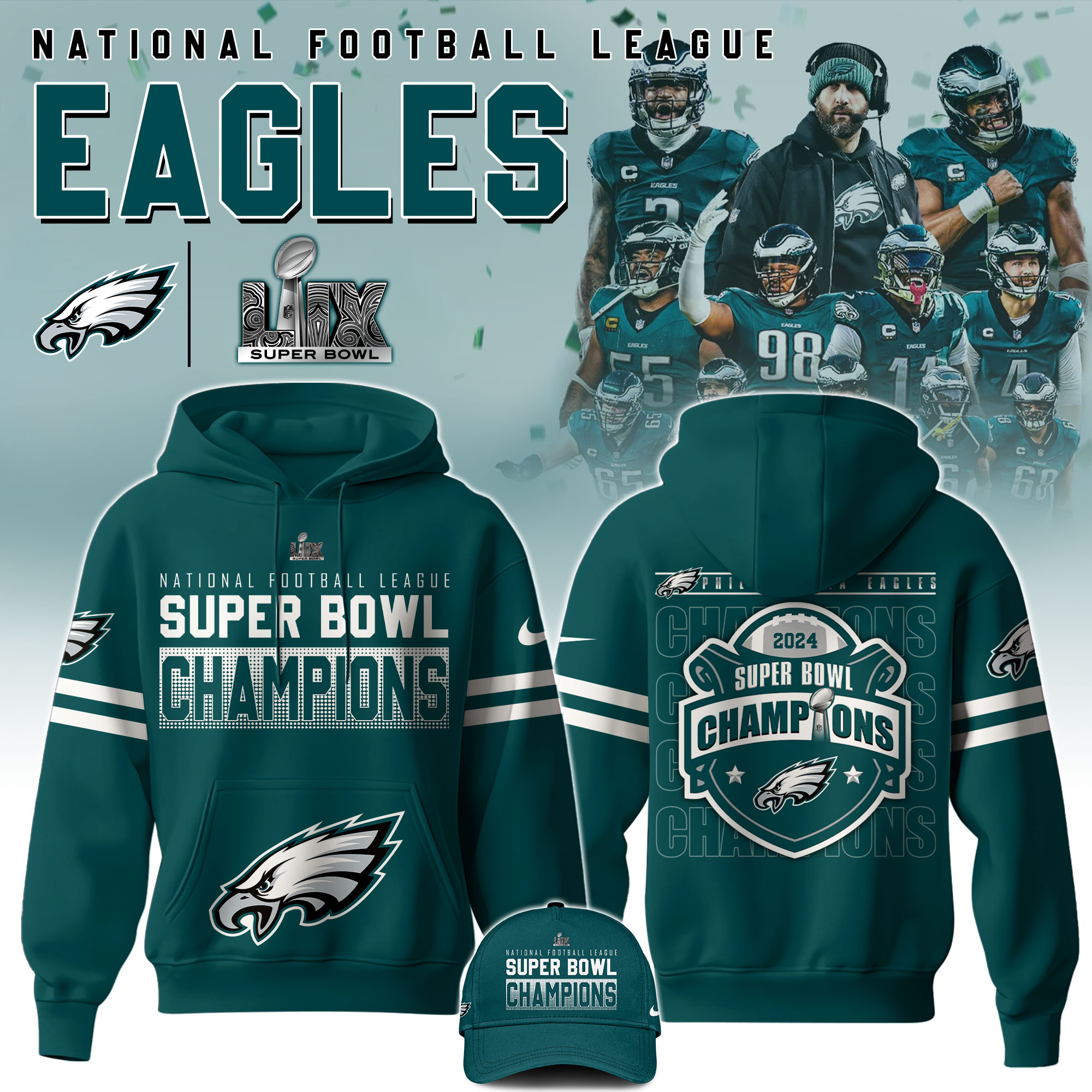 Unisex Philadelphia Eagles Super Bowl Champions Hoodie s