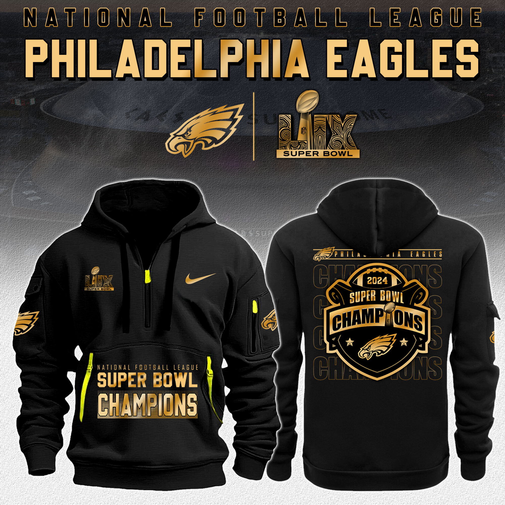 Unisex Philadelphia Eagles Super Bowl Champions New Hoodie s