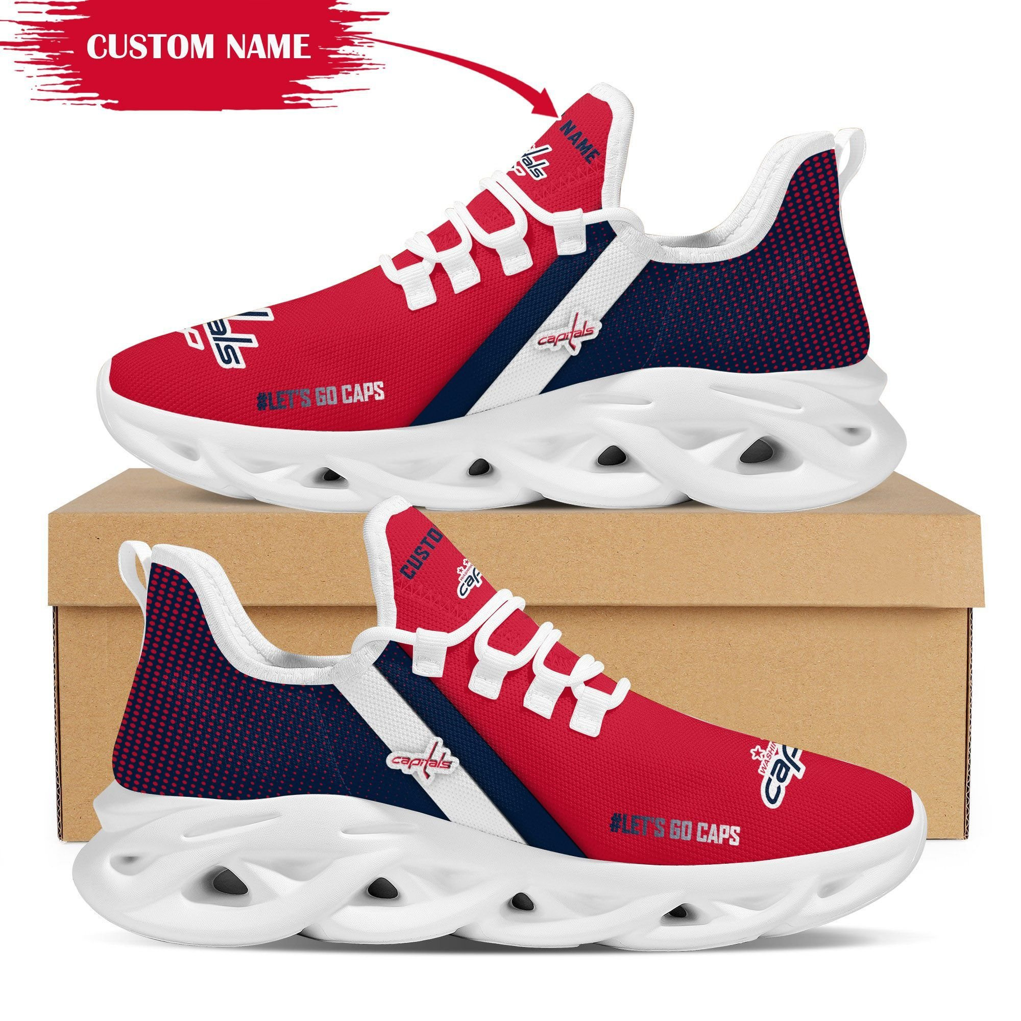 Washington Capitals Custom Personalized Max Soul Sneakers Shoes
