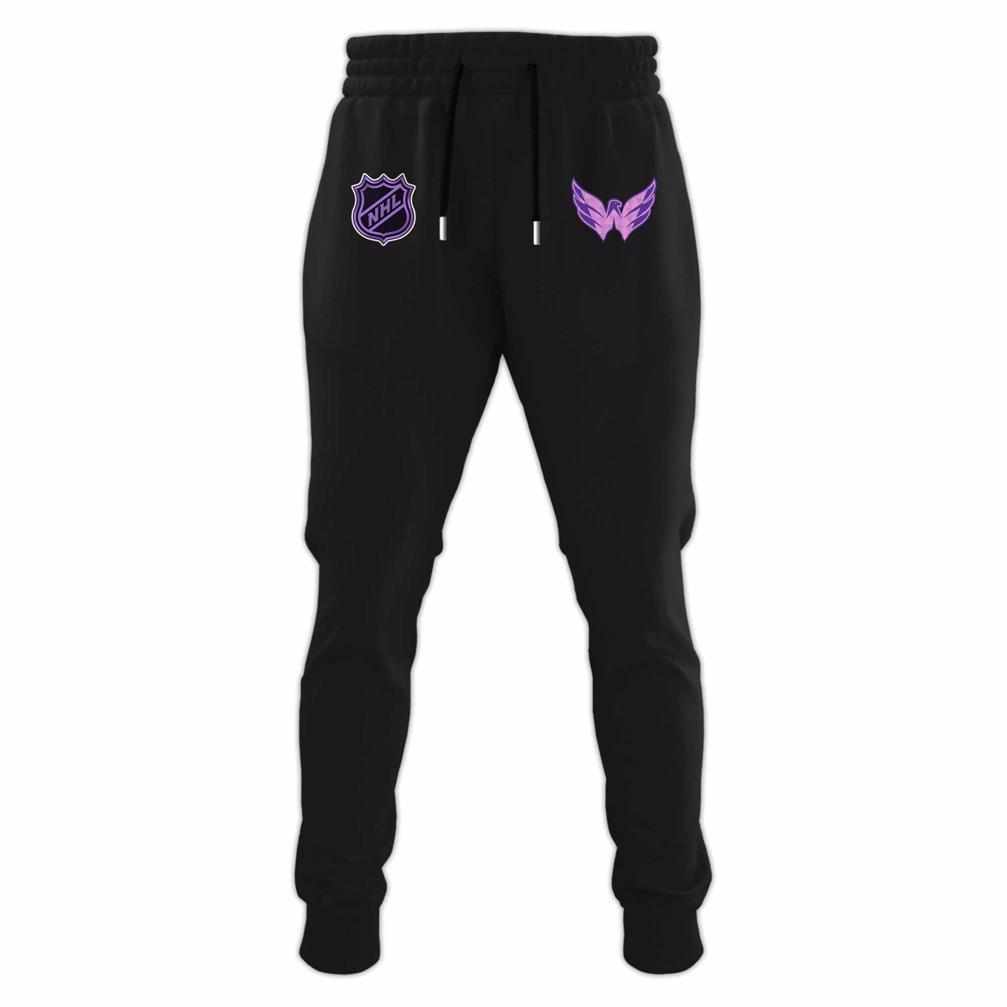 Washington Capitals x Hockey Fights Cancer Black Hoodie 2024