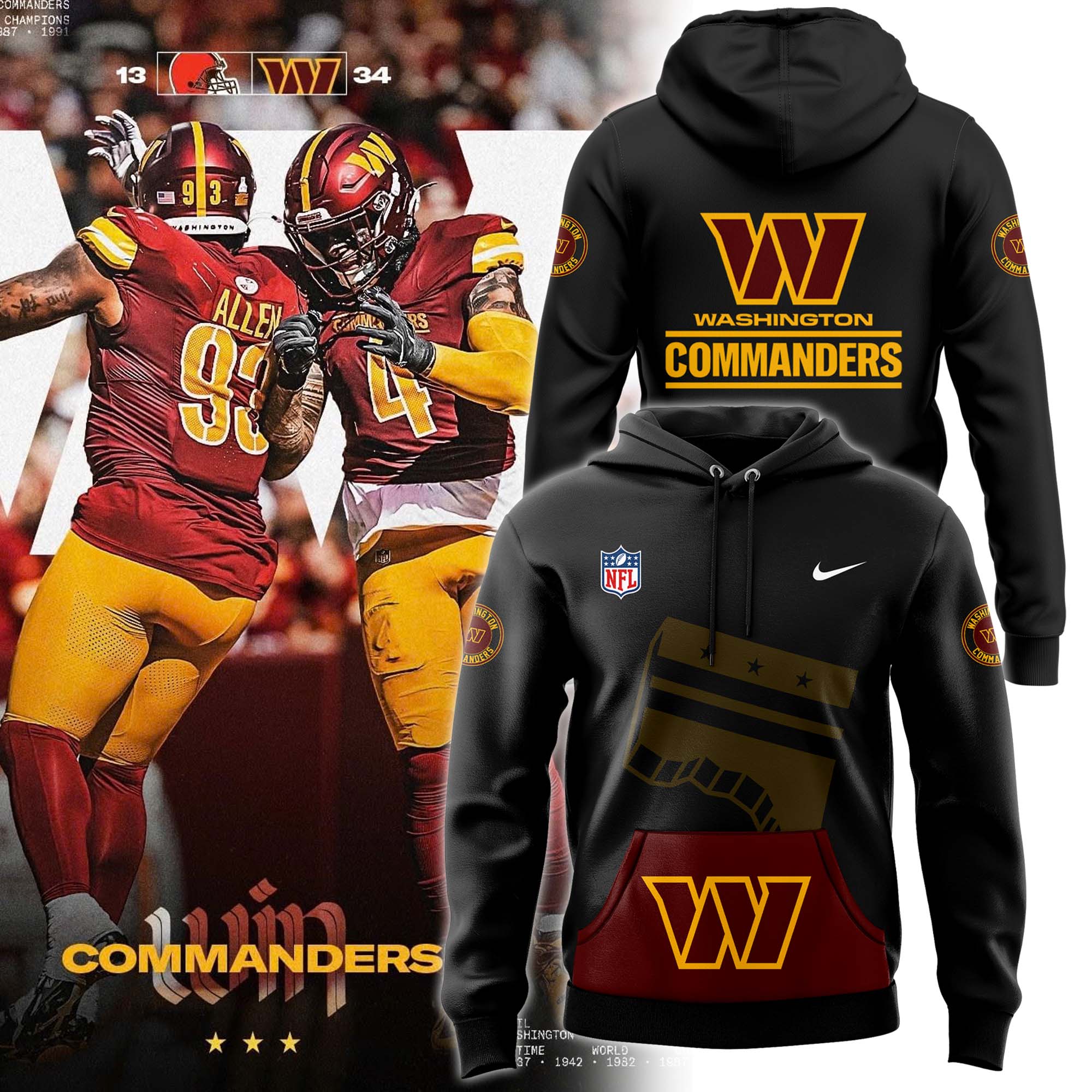 Washington Commanders Alternmate Helmet Pullover Hoodie