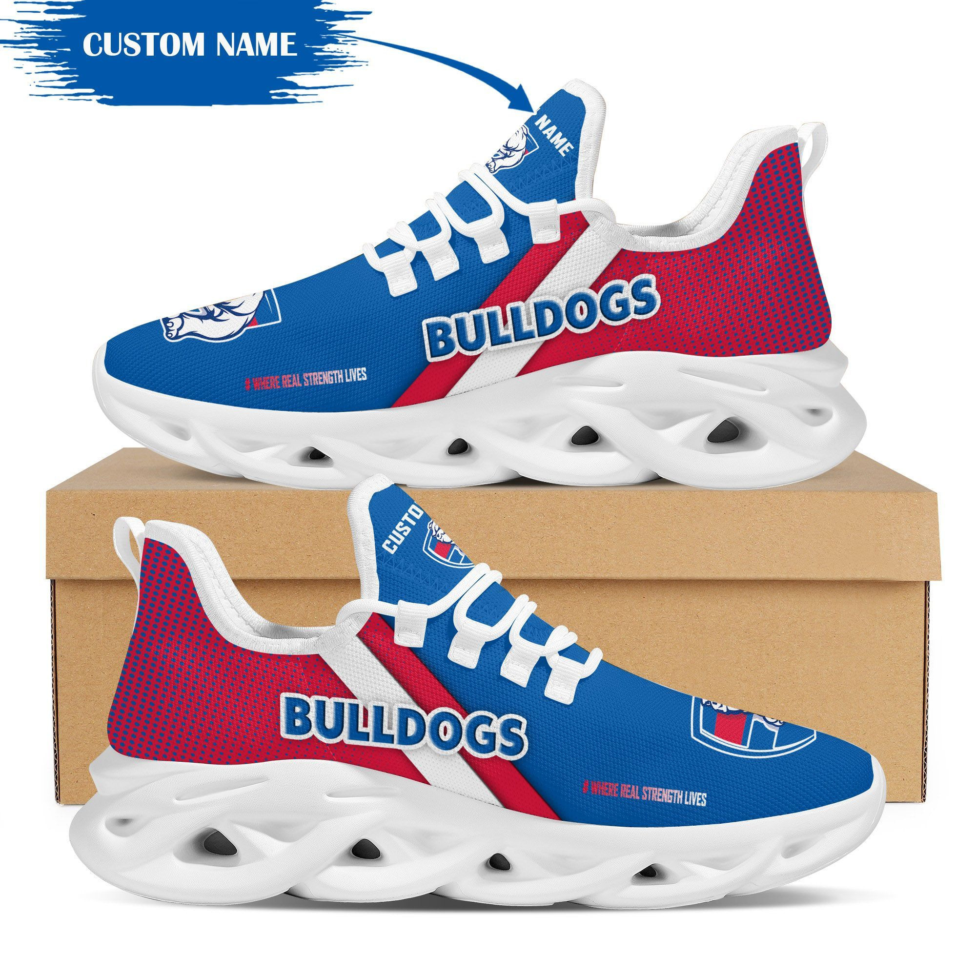 Western Bulldogs Custom Personalized Max Soul Sneakers Shoes