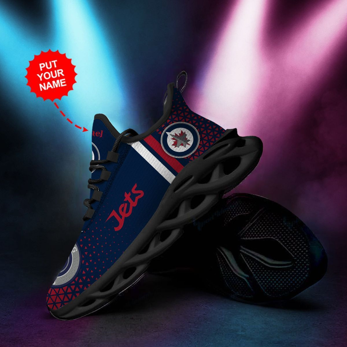 Winnipeg Jets Custom Personalized Max Soul Sneakers Shoes
