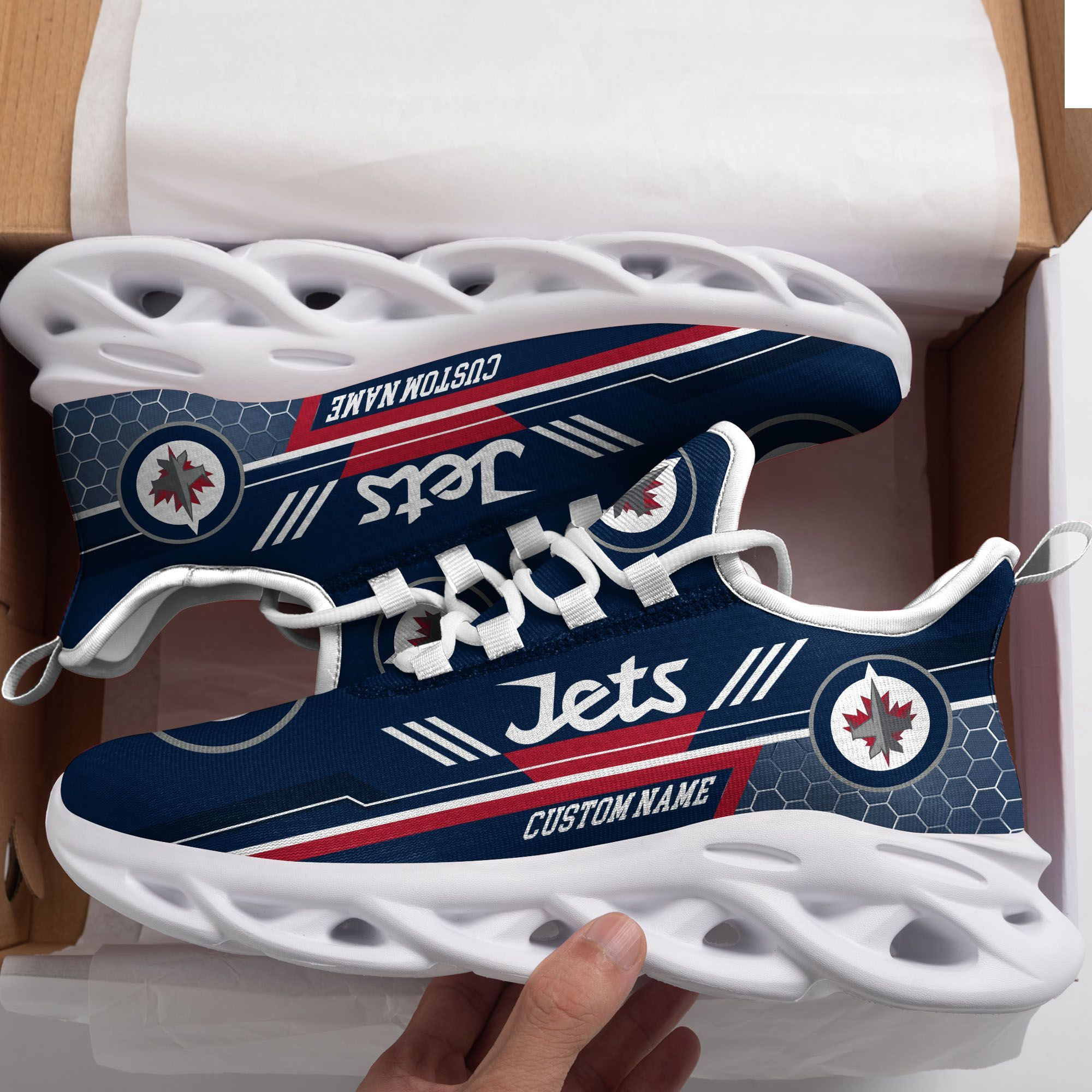 Winnipeg Jets Custom Personalized Max Soul Sneakers Shoes