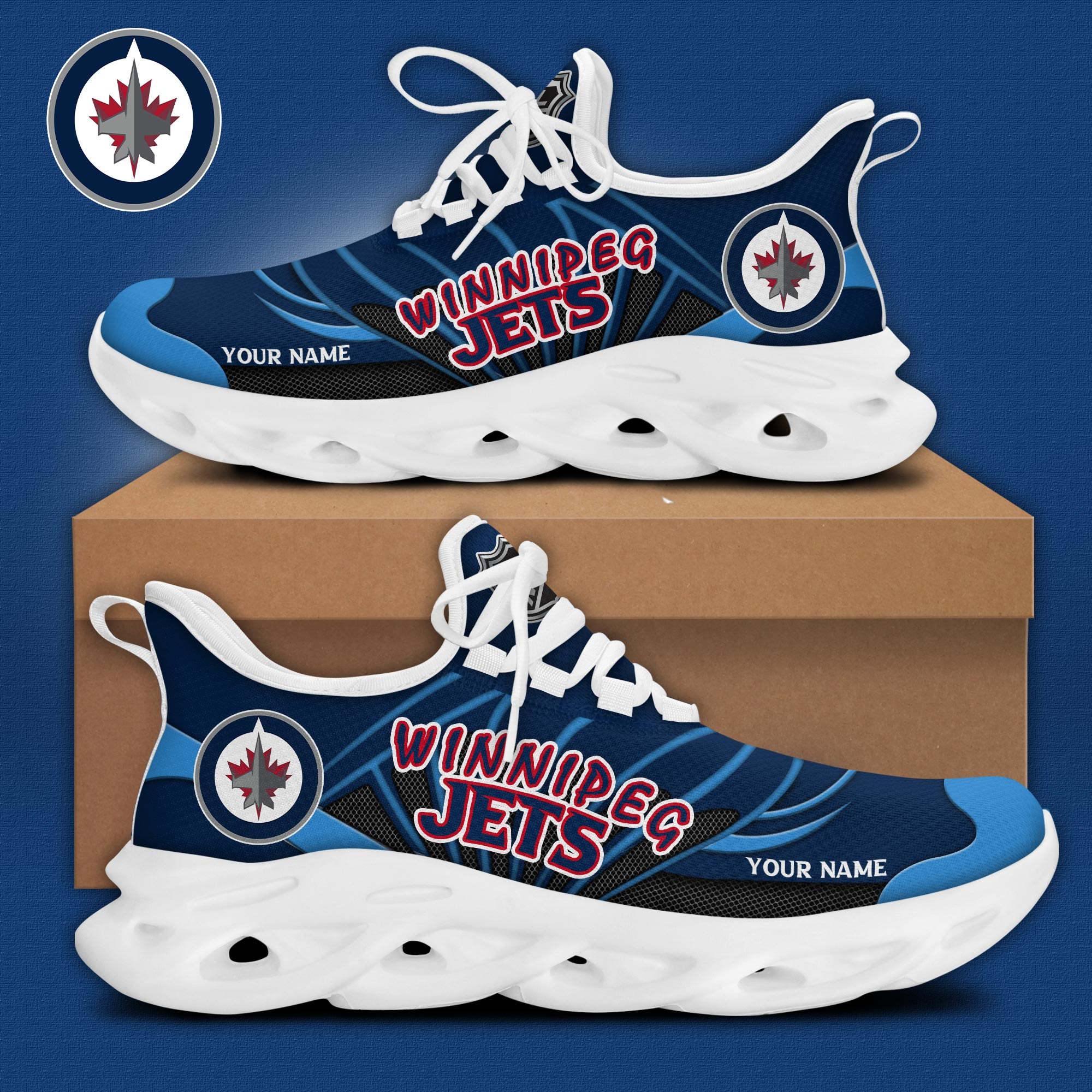 Winnipeg Jets Personalized Max Soul Shoes