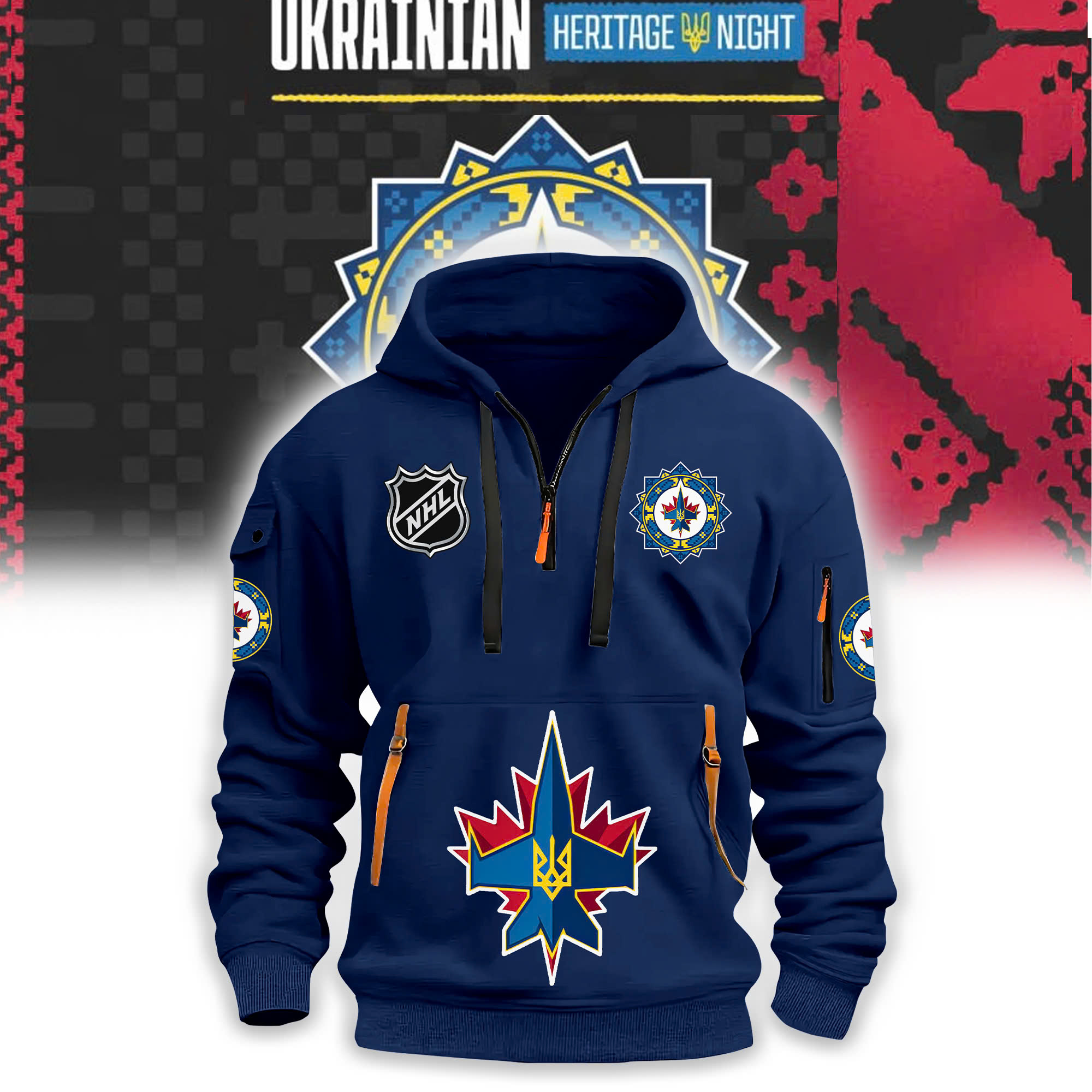 Winnipeg Jets Ukrainian Heritage Fleece New Hoodie V2